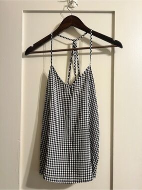 Abercrombie & Fitch Black and White Gingham Cami Top